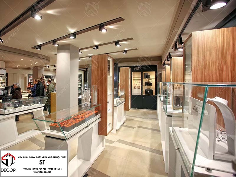 thiết kế cửa hàng trang sức