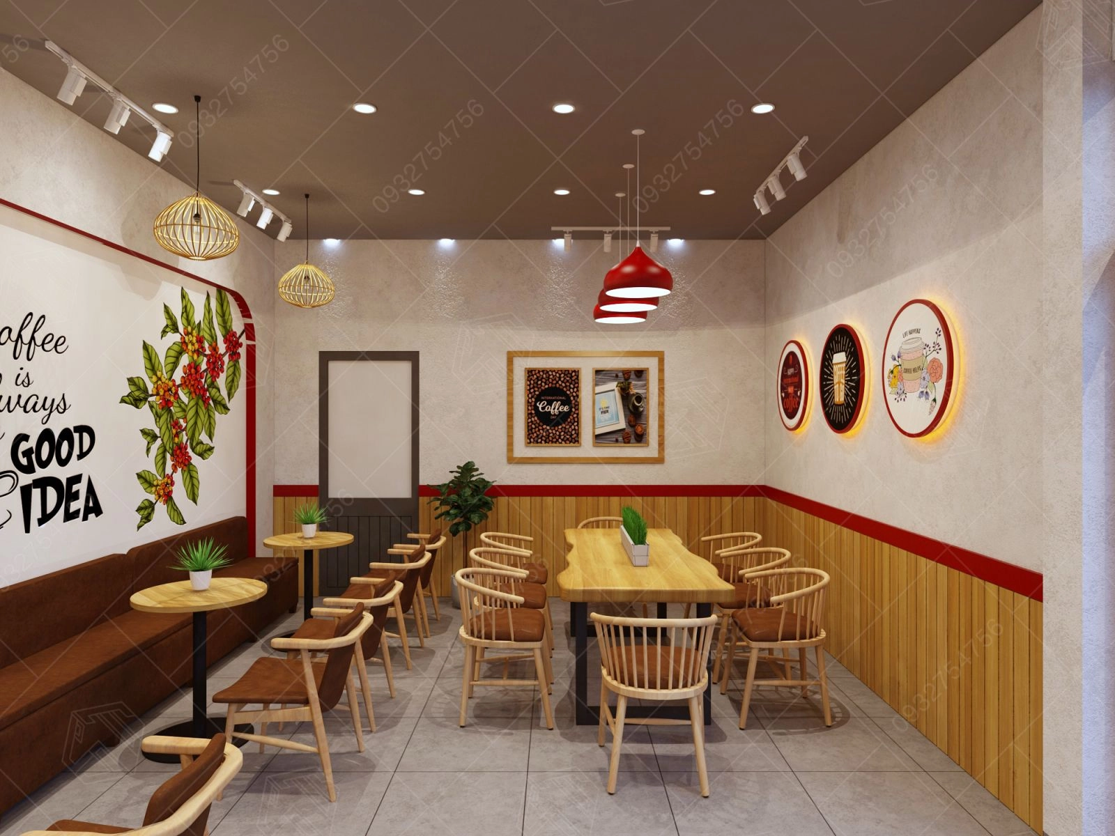 thiết kế quán cafe diện tích nhỏ đẹp