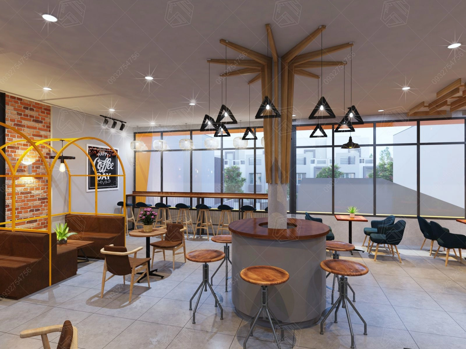 thiết kế quán cafe diện tích nhỏ đẹp